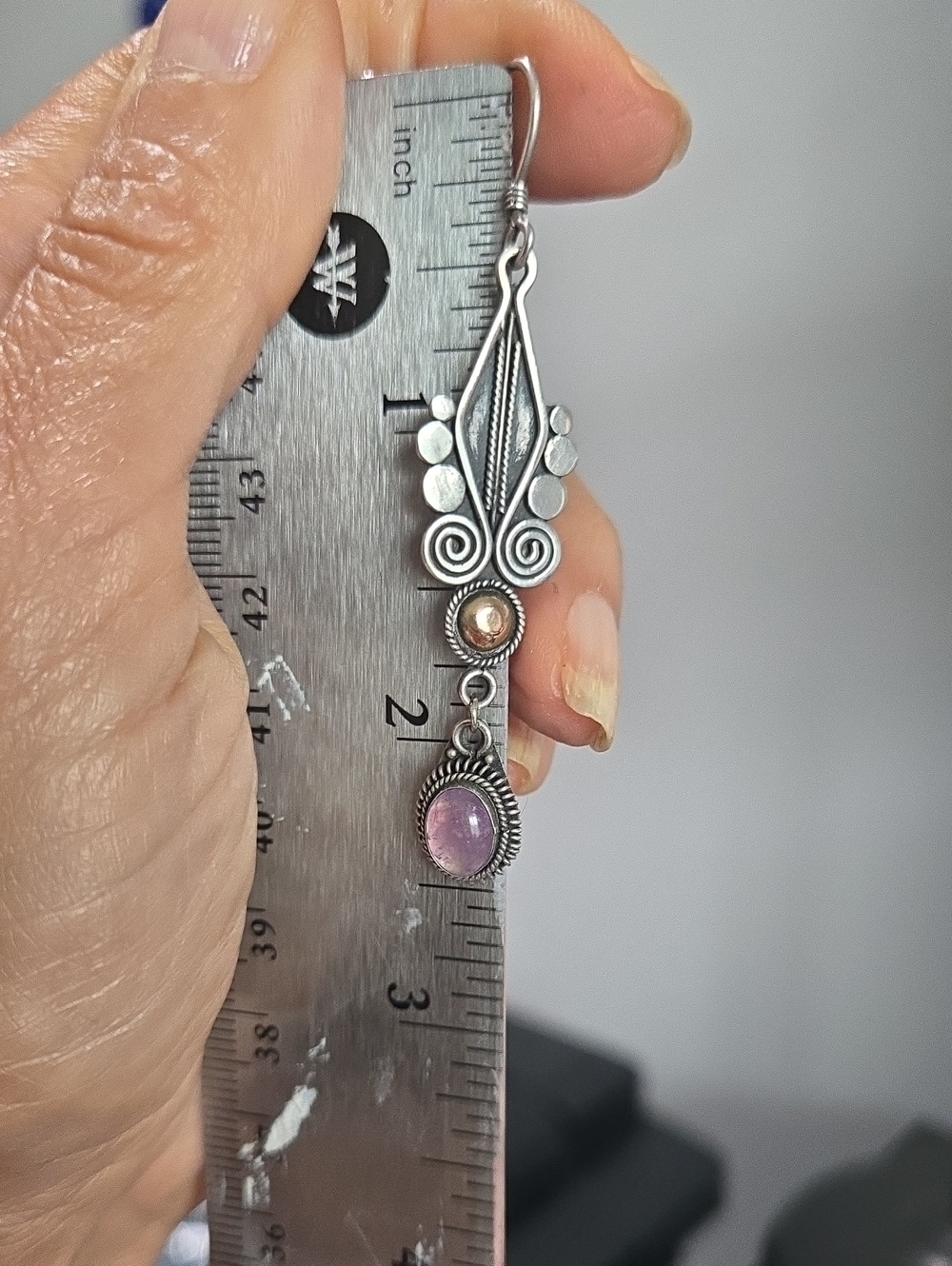 Sterling Silver Dangle Earrings - Picture 4 of 6